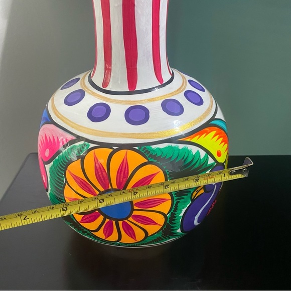 TONALA MEXICAN POTTERY HAND PAINTED WATERY JUG - Picture 5 of 7